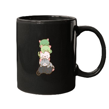 Discover Aromantic Pride Kawaii Cats Lgbtq Anime Mugs