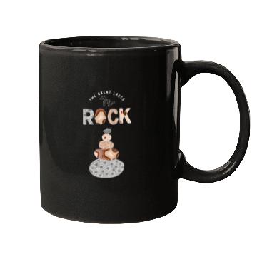 Discover Great Lakes Rock Colored Rock Stack Petoskey Stone Mugs