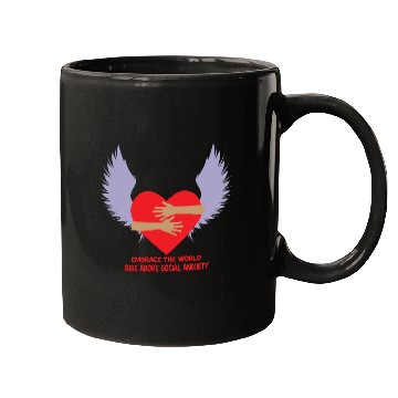 Discover embrace the world rise above anxiety Mugs