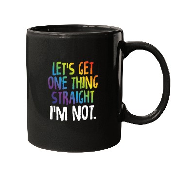 Discover Lgbtq Rainbow Pride Not Straight Gay Lesbian Mugs
