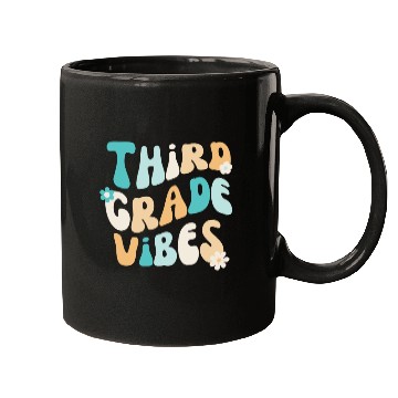 Discover Back To School Third Grade Vibes Colorful Groovy Mugs