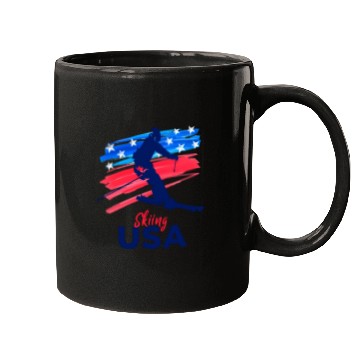Discover Skiing Usa Support The Team Usa Flag Ski Winter Mugs