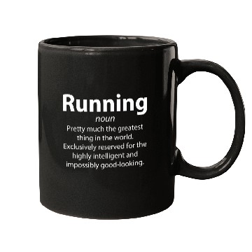 Discover Running Funny Definition Runner Mugs