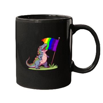 Discover Funny Dinosaur LGBT Community Pride Lesbian Gay Mugs
