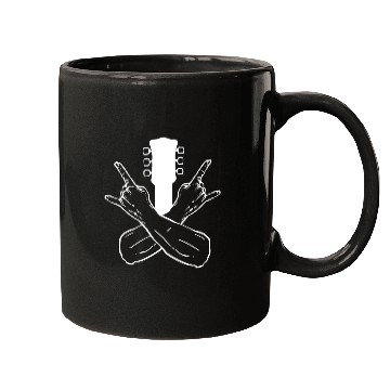 Discover Rock Crossed Hand Orchestra Member Gift Mugs