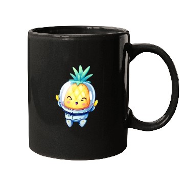 Discover Kawaii astronauts pineapple Mugs