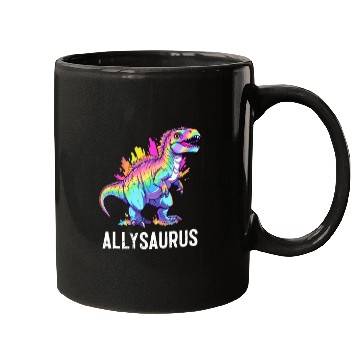 Discover Allysaurus Dinosaur LGBT Community Dino Lover Pun Mugs