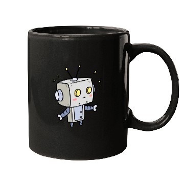 Discover Cute Robot Kid Blushing Mugs