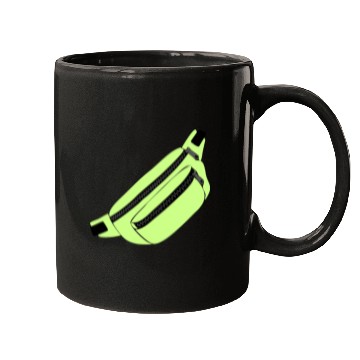 Discover Lime Green Fanny Pack Illustration Mugs