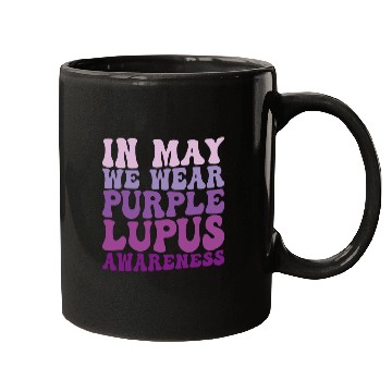 Discover In May We Wear Purple Lupus Awareness Month Groovy Mugs