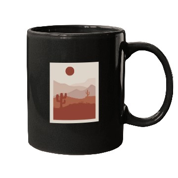 Discover desert sand and sun orange and gray Mugs