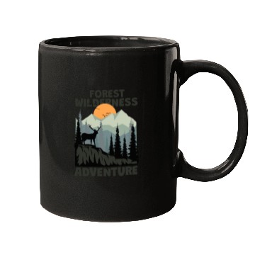 Discover forest wilderness adventure deer mountain Mugs