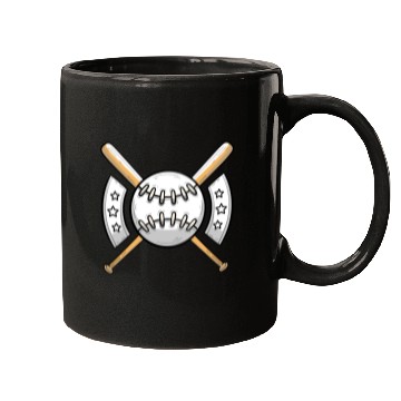 Discover Baseball with Bats and Stars Mugs