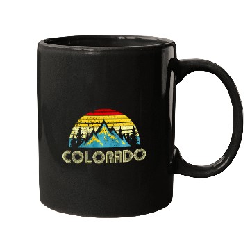 Discover Colorado Vintage Mountains Nature Hiking Mugs