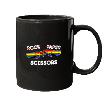 Discover Rock Paper Scissors Funny Lesbian Pride LGBT Fun Mugs