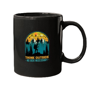 Discover Think Outside No Box Necessary Hiking Mugs