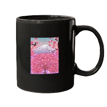 Discover Japan nature mountain sakura gift cherry blossoms Mugs