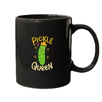 Discover Pickle Queen Vegan Funny Cucumber Vegetable Mugs