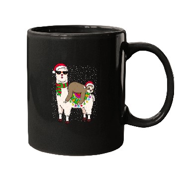 Discover Sloth Riding Llama Sloth Mugs