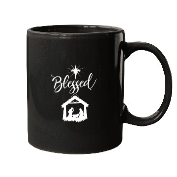 Discover Christian Blessed Jesus Nativity Scene Faith Mugs