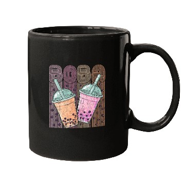 Discover Boba Tea Design Bubbles Bubble Tea Retro Boba Mugs