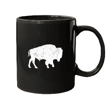 Discover Distressed Buffalo Bison Animal Mugs