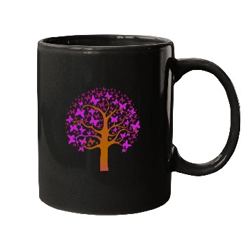 Discover Purple Butterfly Nature Tree Mugs
