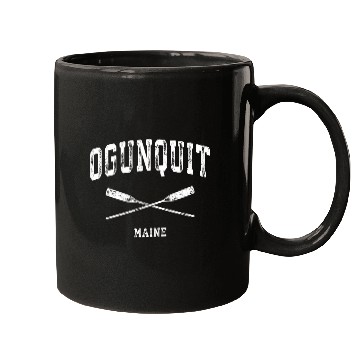 Discover Ogunquit Maine Nautical Crossed Oars Mugs
