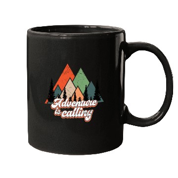 Discover Adventure Is Calling Retro Mountains Alps Mugs