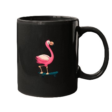 Discover Flamingo skateboarding Mugs