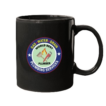 Discover Plumber Gas Water Drain Services plumber sticker Mugs