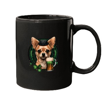 Discover Chihuahua | St. Saint Patricks Day Beer Shamrock Mugs