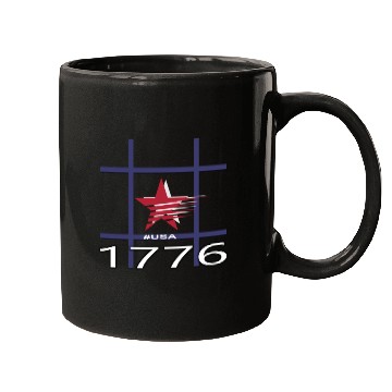 Discover 1776 USA STAR HASHTAG Mugs