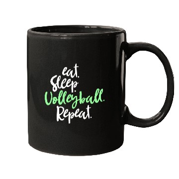 Discover Eat Sleep Volleyball Repeat funny volleyball Mugs