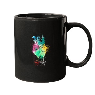 Discover Colerfull Splash Art Farm animals chicken Mugs
