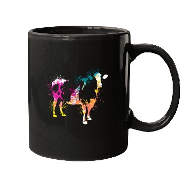 Discover Colerfull Splash Art Farm animals cow Mugs
