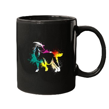 Discover Colerfull Splash Art Farm animals Goat Mugs