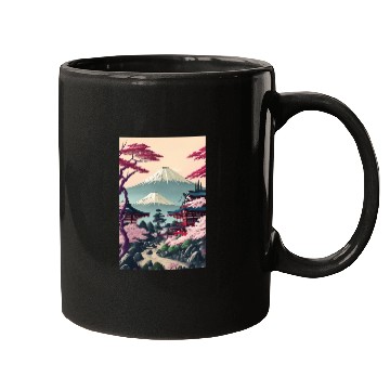 Discover Asia Landscape Serene Mount Fuji Mugs