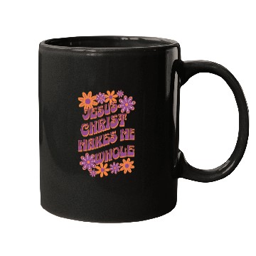 Discover Jesus Christ makes me whole. Mugs