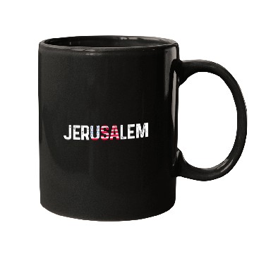 Discover Jerusalem Usa America Flag Israel Mugs