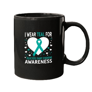 Discover I Wear Teal For Support Pcos Awareness Mugs