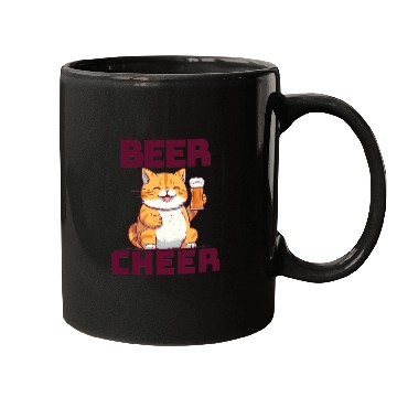 Discover Cute Cat Beer Cheer Mugs