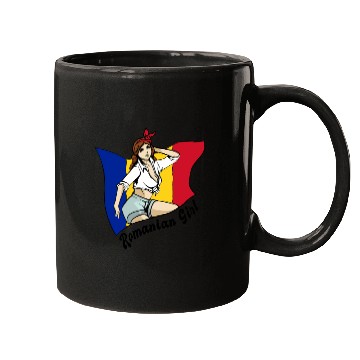 Discover Romanian girl flag design Mugs
