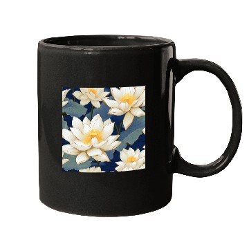 Discover Serenity Blooms: Timeless Lotus Pattern Mugs