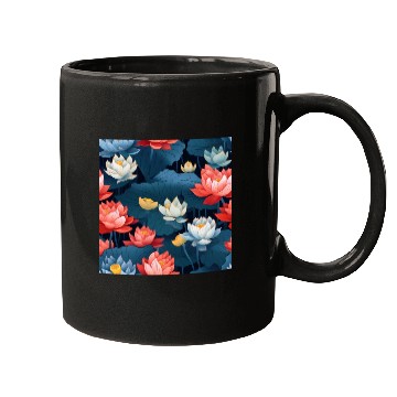 Discover Serenity Blooms: Timeless Lotus Pattern Mugs
