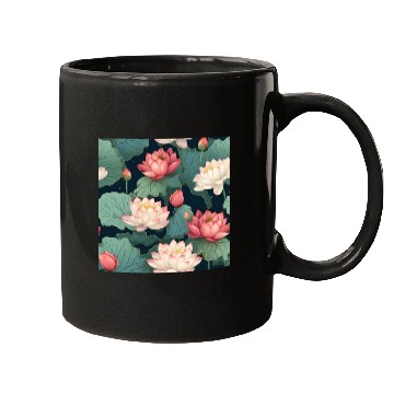 Discover Serenity Blooms: Timeless Lotus Pattern Mugs