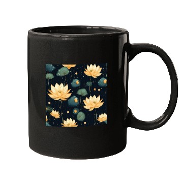 Discover Serenity Blooms: Timeless Lotus Pattern Mugs