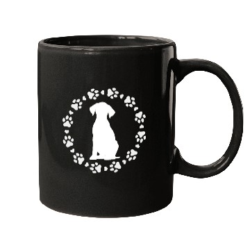 Discover Dogs Paws In Circle With Black Dog Lover Mugs
