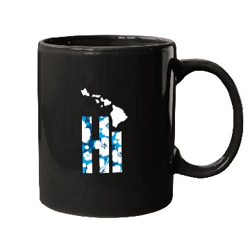 Discover Hawaii Hi Hibiscus Blues Mugs