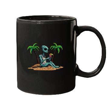 Discover Alien on the beach Mugs